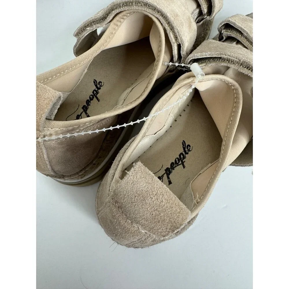 FREE PEOPLE Chapmin Double Take Sneakers EU 38 Ivory Combo - Picture 6 of 7